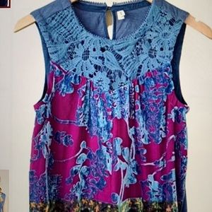 Anthropologie TINY brand. Sleeveless with drawstring waist. Size small.